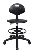 Polyurethane Drafting Lab Stool Chair, 18" Adjustable Footring, 10" Adjustable Height H640