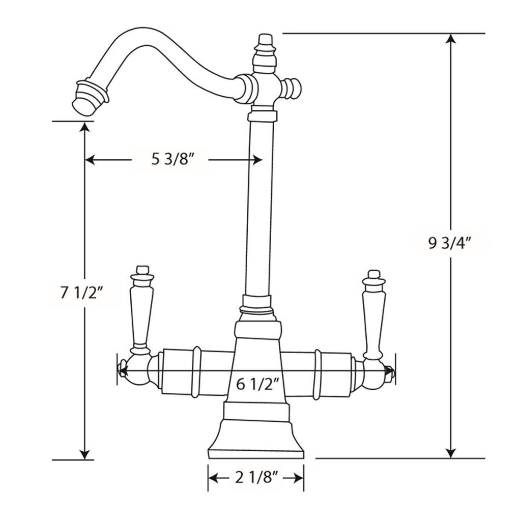Point of Use Instant Hot/Cold Water Faucet with Traditional Spout V44023