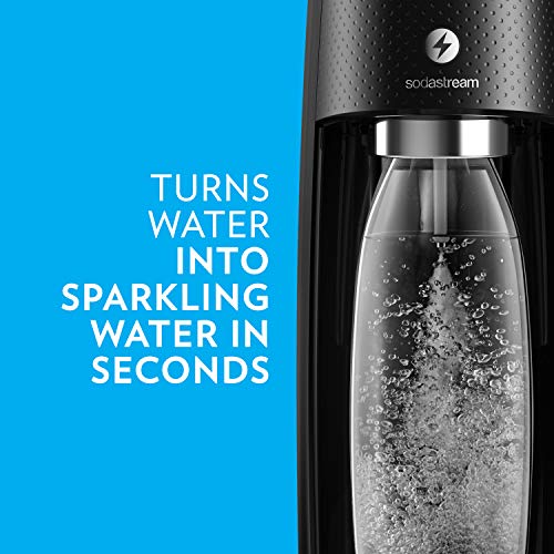 Black Sparkling Water Maker Bundle with CO2 and BPA Free Bottles I9682