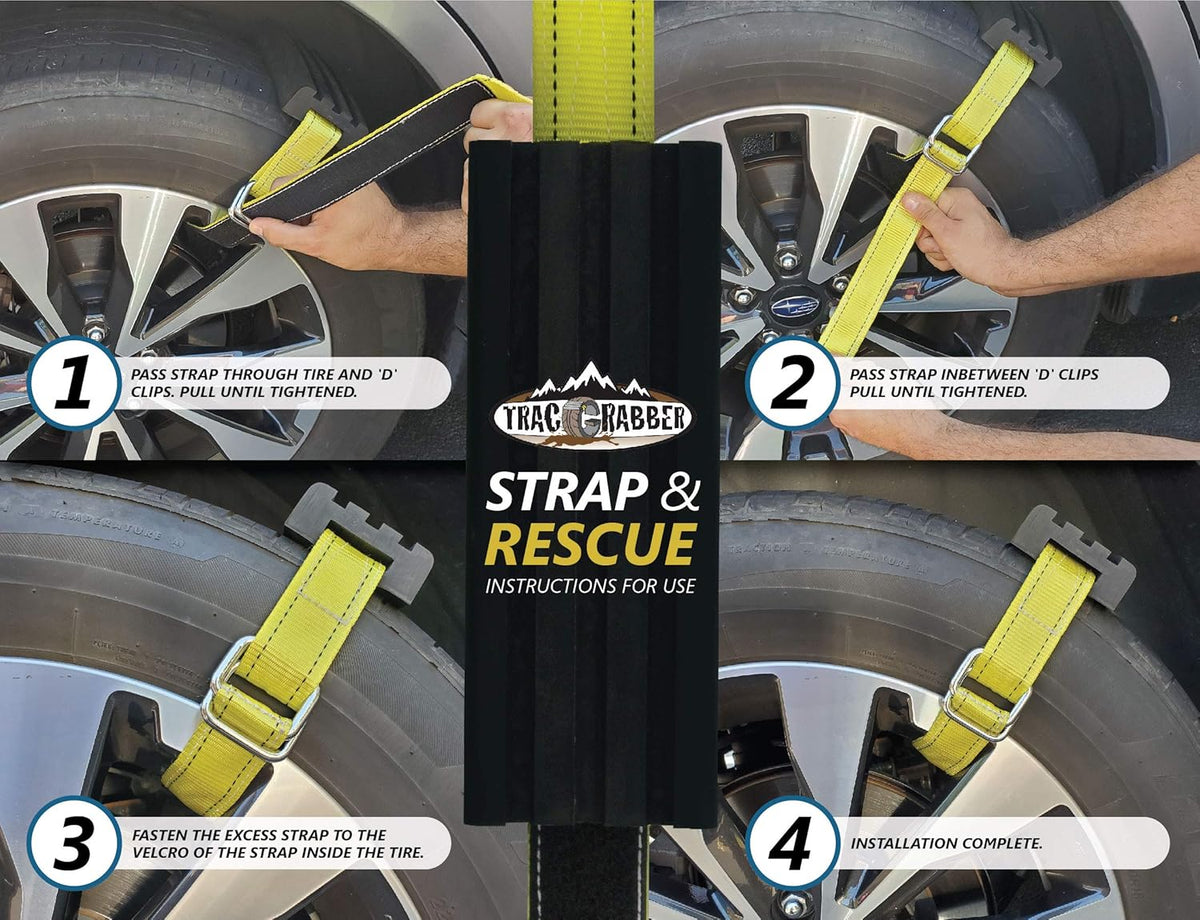 Set of 2 Tire Traction Device for Snow Mud Sand O706