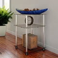 Clear Glass 3-Tier End Table Z166