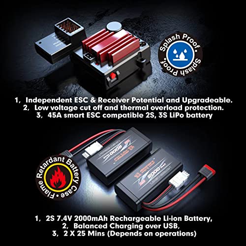 1/16 4WD Brushless RC Buggy with 2S 2000 mAh Battery L24034