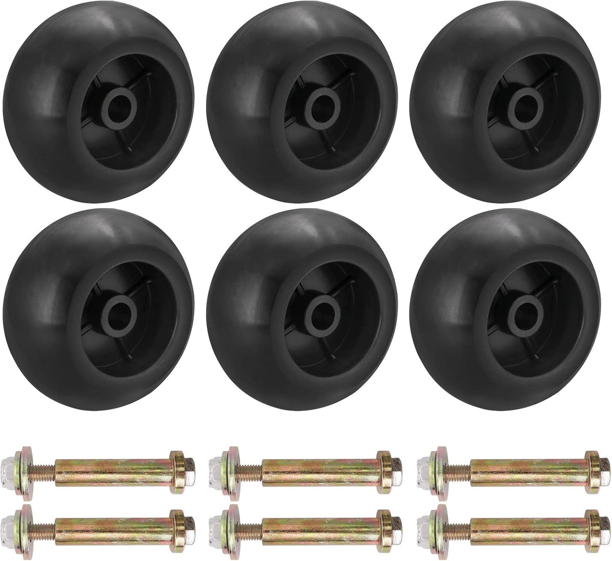 Mower Anti Scalp Deck Wheel Kit 5/8" Bore 5-2.75 Wheel Size Pack of 2 Q659730