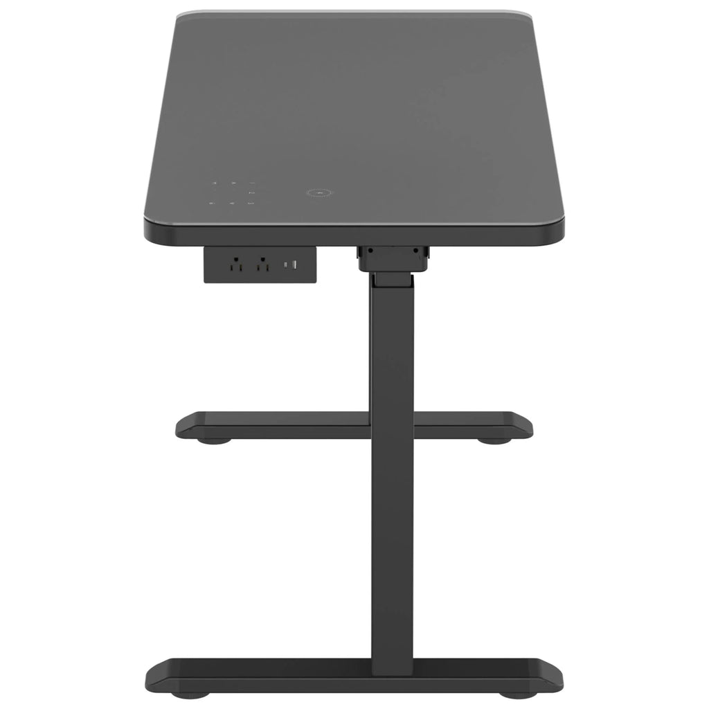 Black Glass Standing Desk N10050