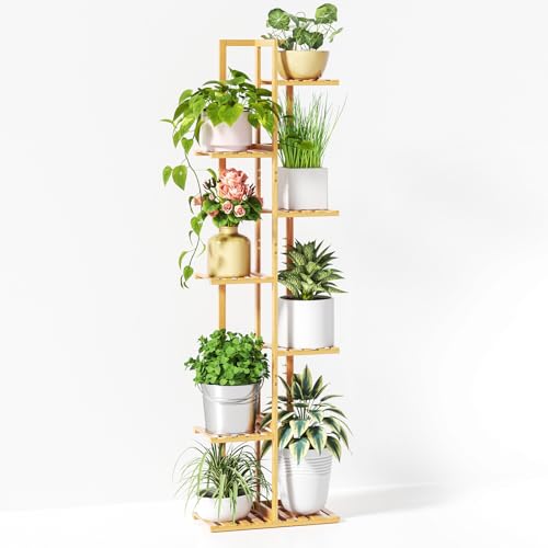 6 Tier 7 Potted Bamboo Plant Stand K7150