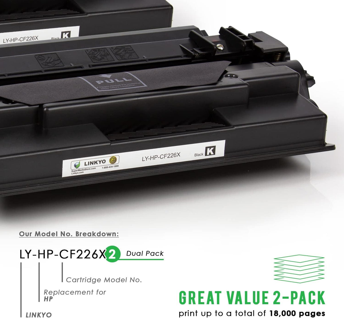 Compatible Toner Cartridge Black High Yield 2-Pack T35136