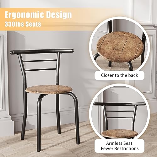 3-Piece Wooden Round Table & Chair Set I747594