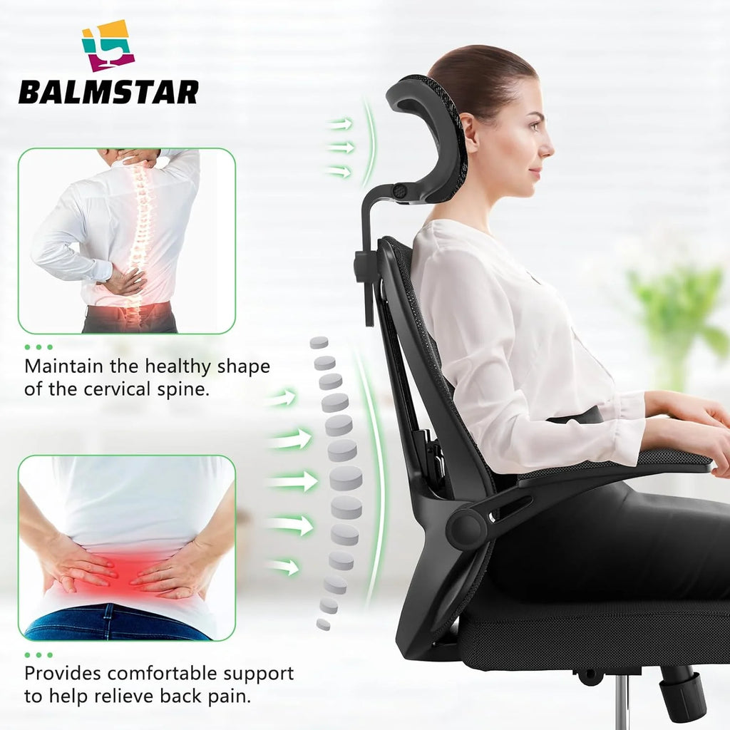 Khaki Ergonomic Mesh Computer Chair with Lumbar Support Y7200