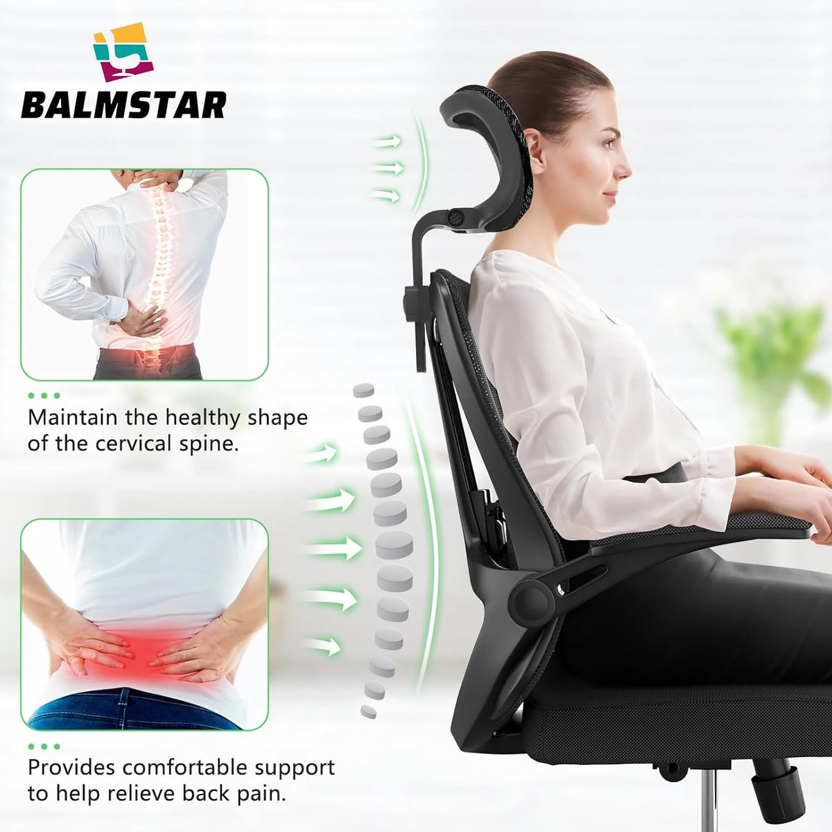 Khaki Ergonomic Mesh Computer Chair with Lumbar Support Y7200