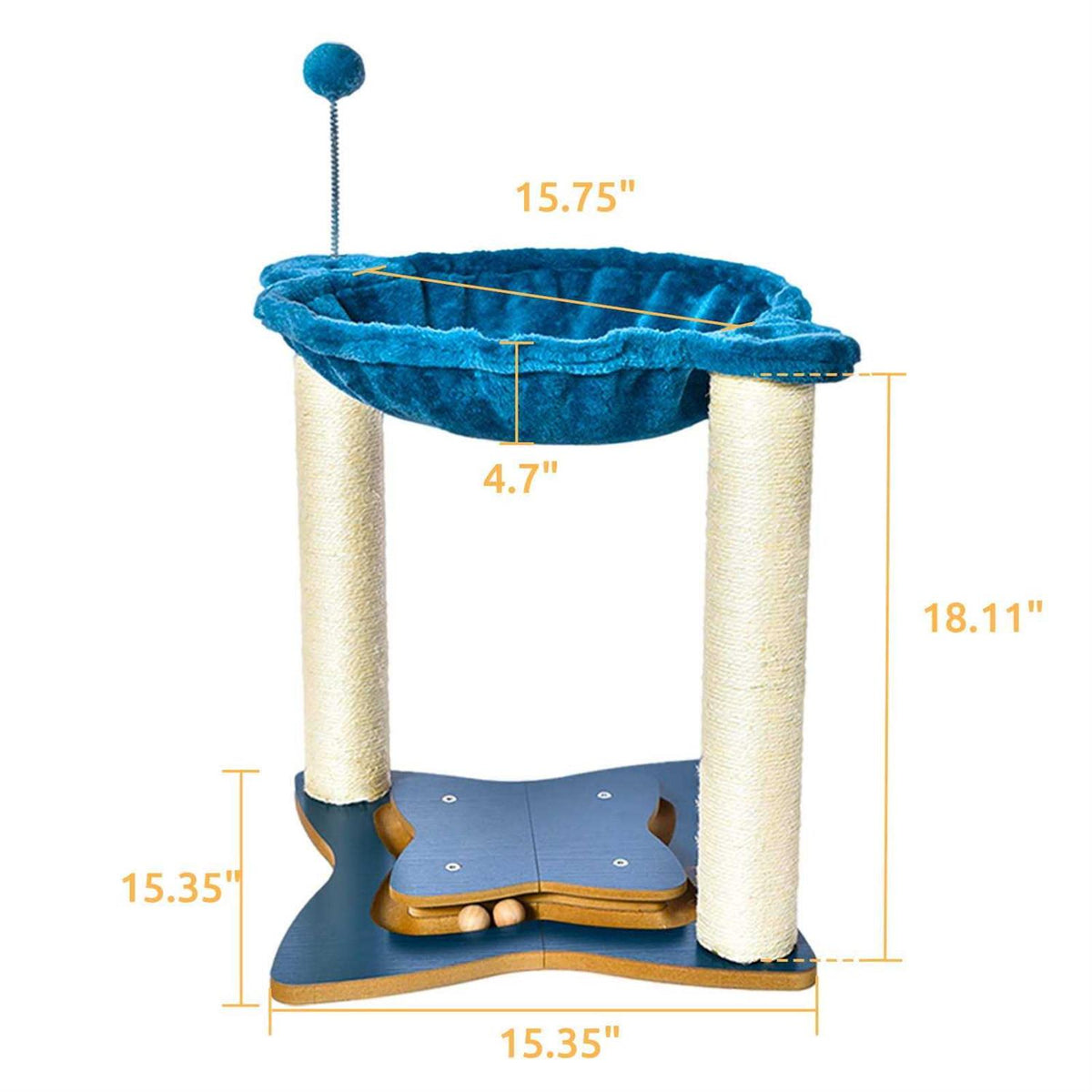 3 in 1 Cat Scratching Post with Hammock K756430