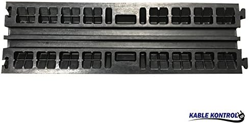 Black 2 Channel Rubber Cable Protector J48873