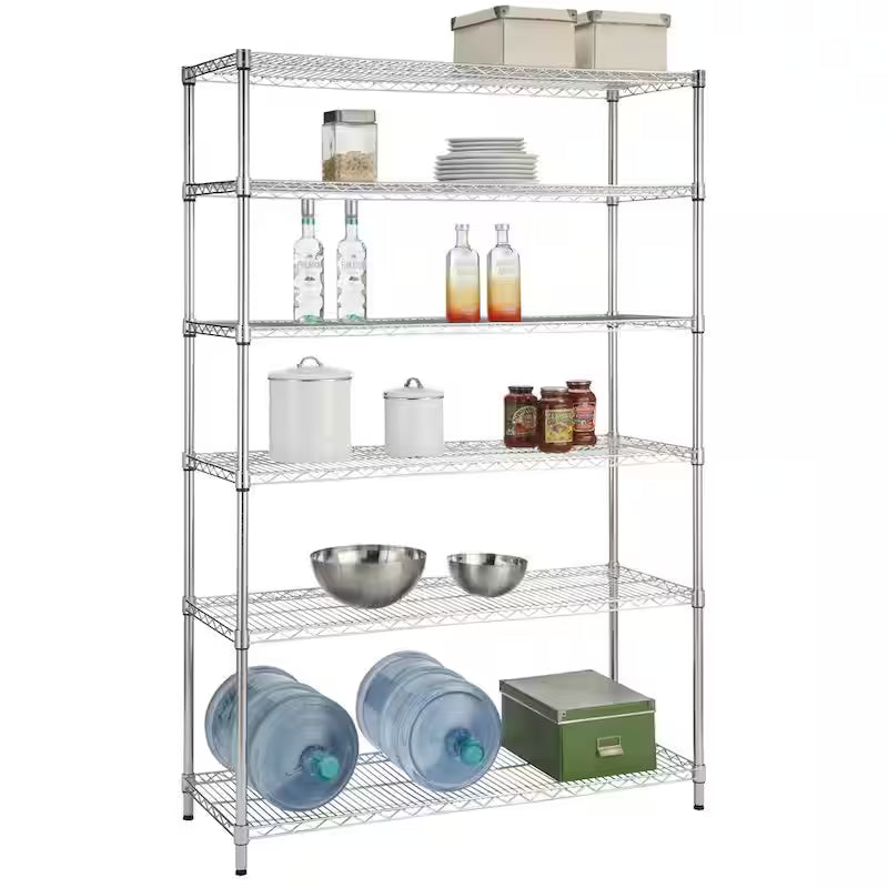 6-Tier Heavy Duty Steel Wire Shelving Unit Z69660