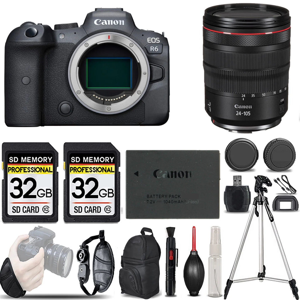 Canon EOS R6 Mirrorless Camera with 24-105mm f/4 L IS USM Lens H9413