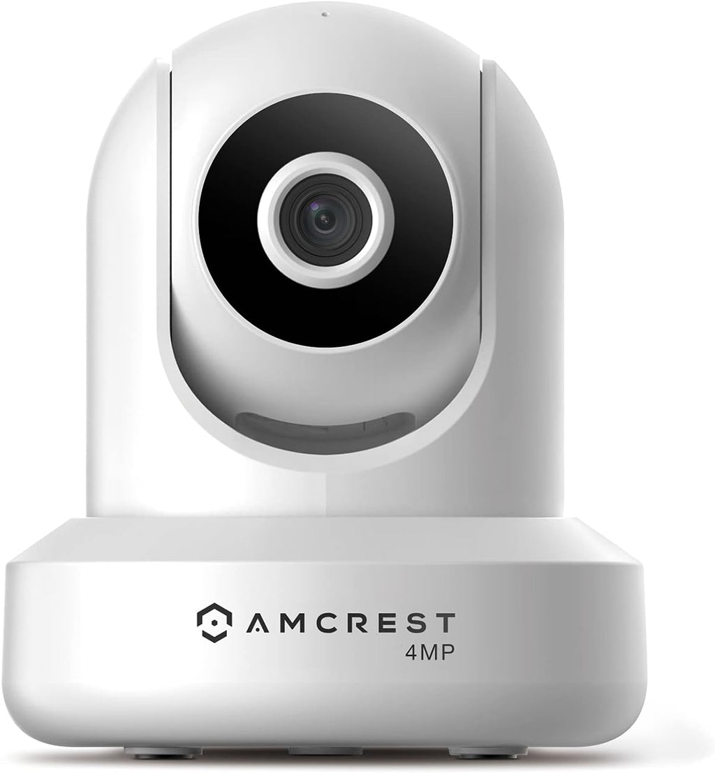 4MP Indoor WiFi Security IP Camera with Pan/Tilt, Two-Way Audio, Night Vision, White, Pack of 2 O57450