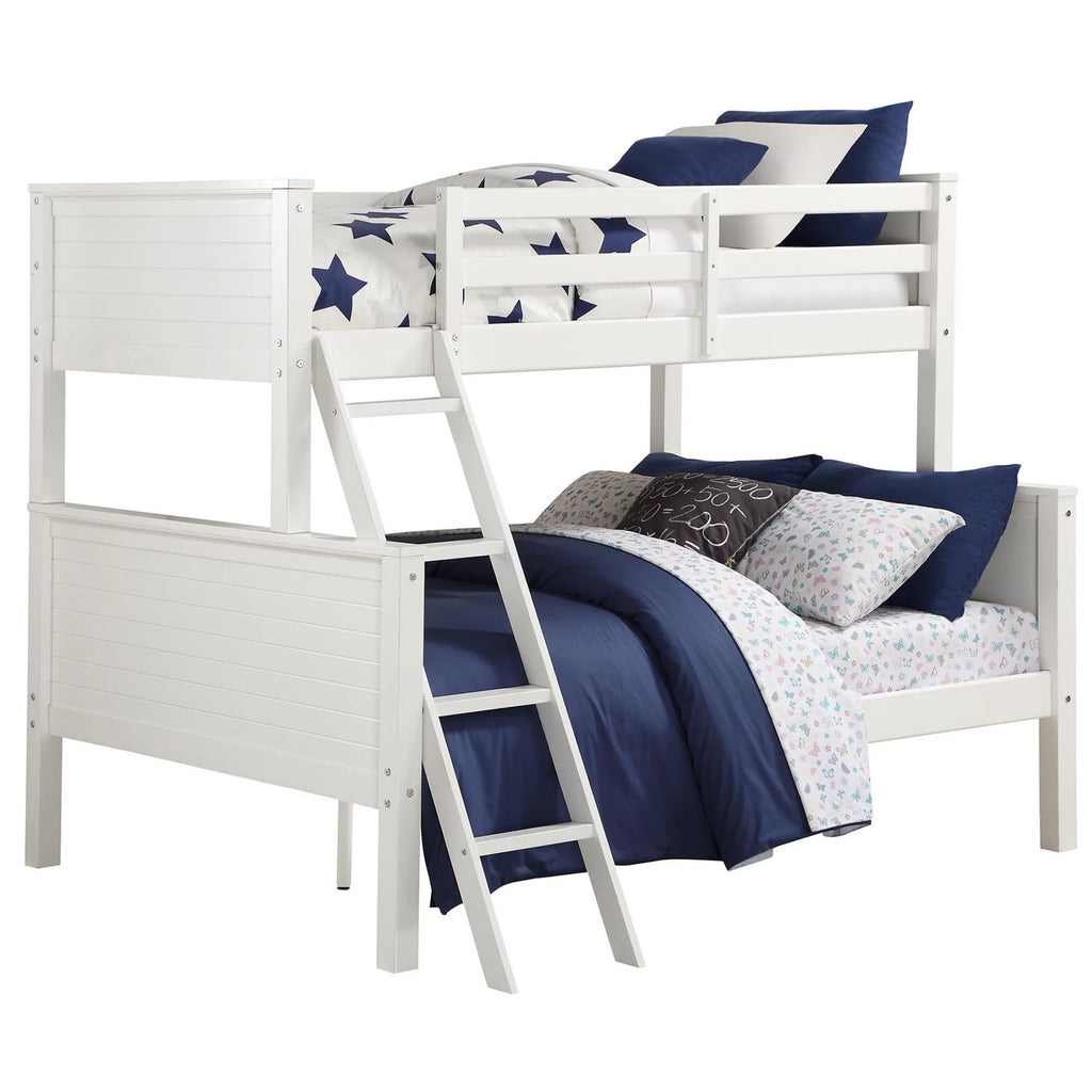 Twin-Over-Full Wood Bunk Bed J7739
