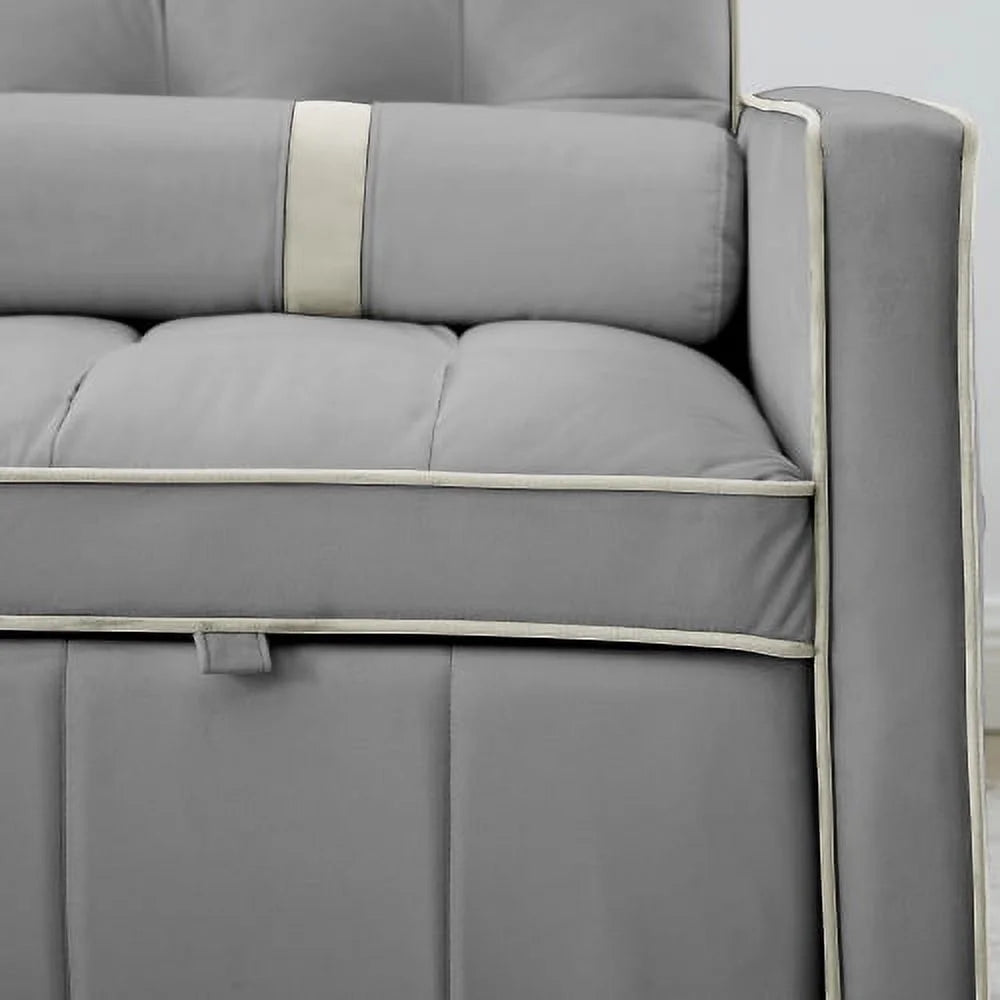 55.5" Pull Out Sleep Sofa Bed 2 Seater Loveseat Couch K229550
