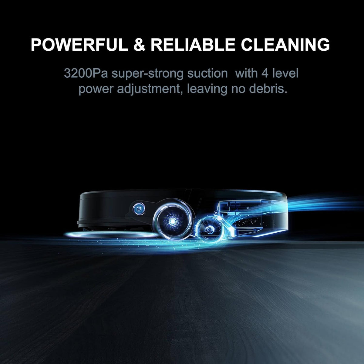 Robot Vacuum and Mop Cleaner with Auto Dirt Disposal, 3200Pa Suction T32269