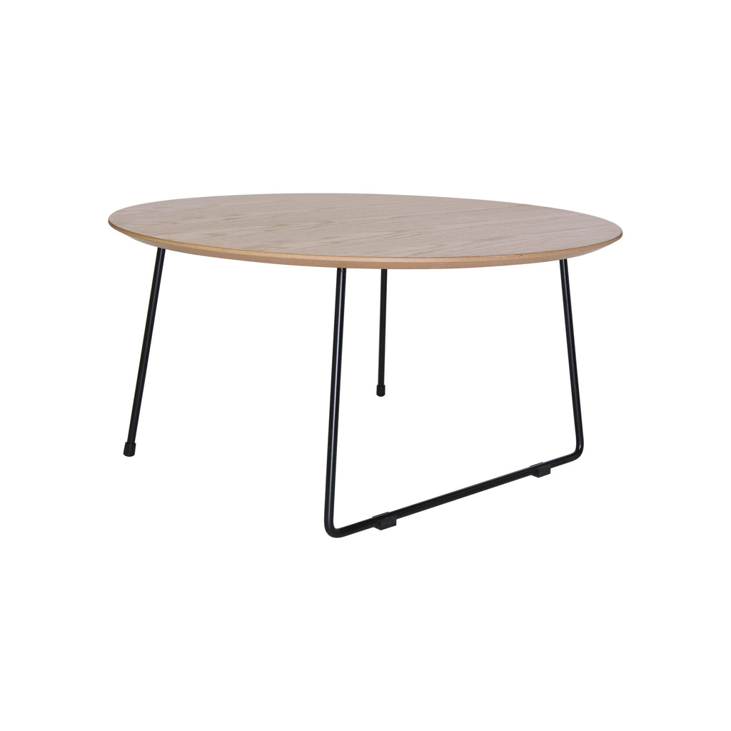 Mid Century Modern Round Coffee Table with Wood Top N950