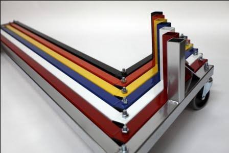 Red Double Rail Garment Rack C151