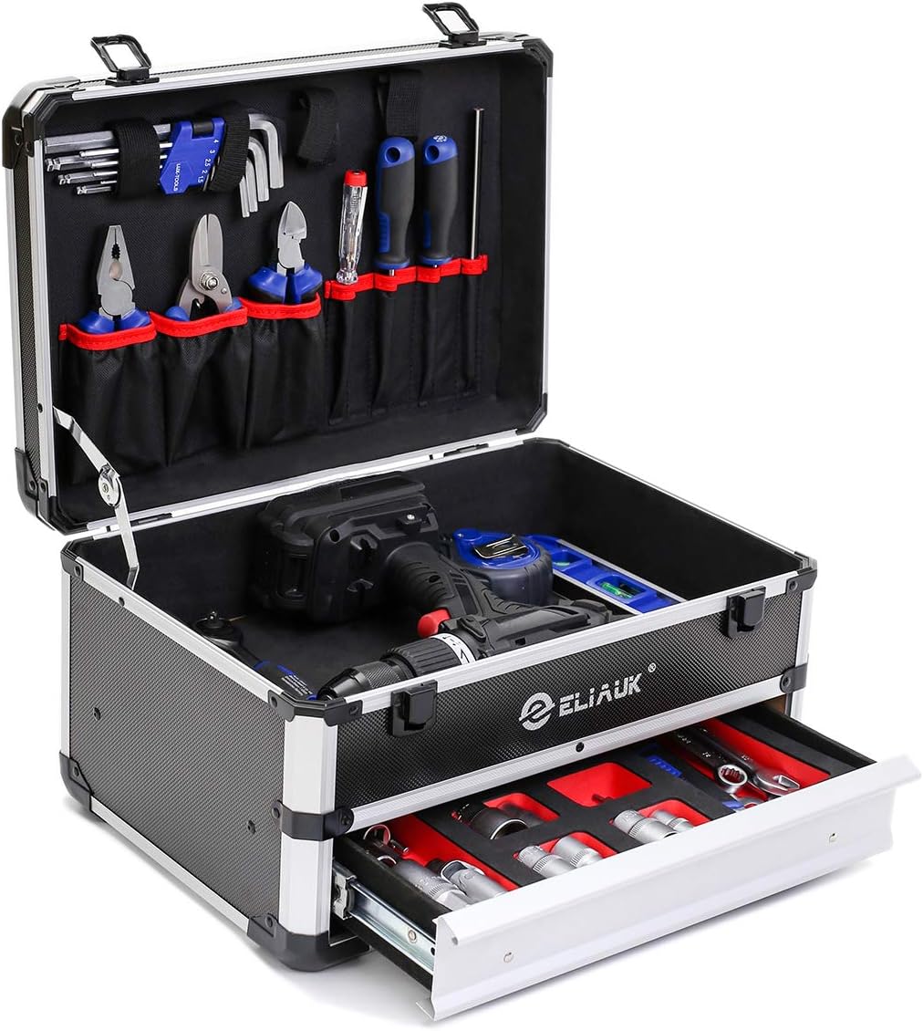 Portable Aluminum Tool box with Drawer L82683