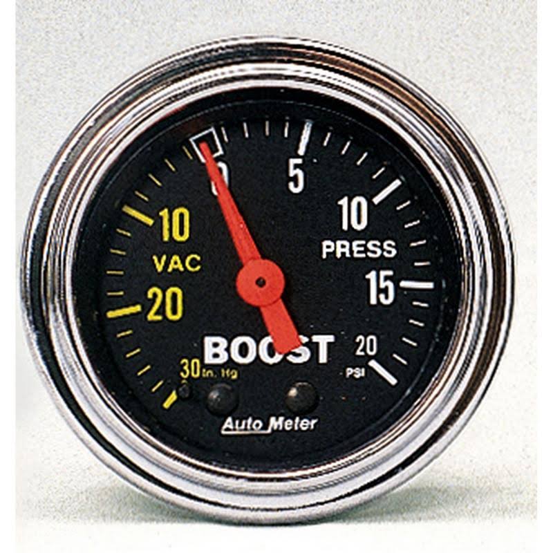 2 1/16in Mechanical Chrome Vacuum Boost Gauge U195