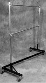 Red Double Rail Garment Rack C151