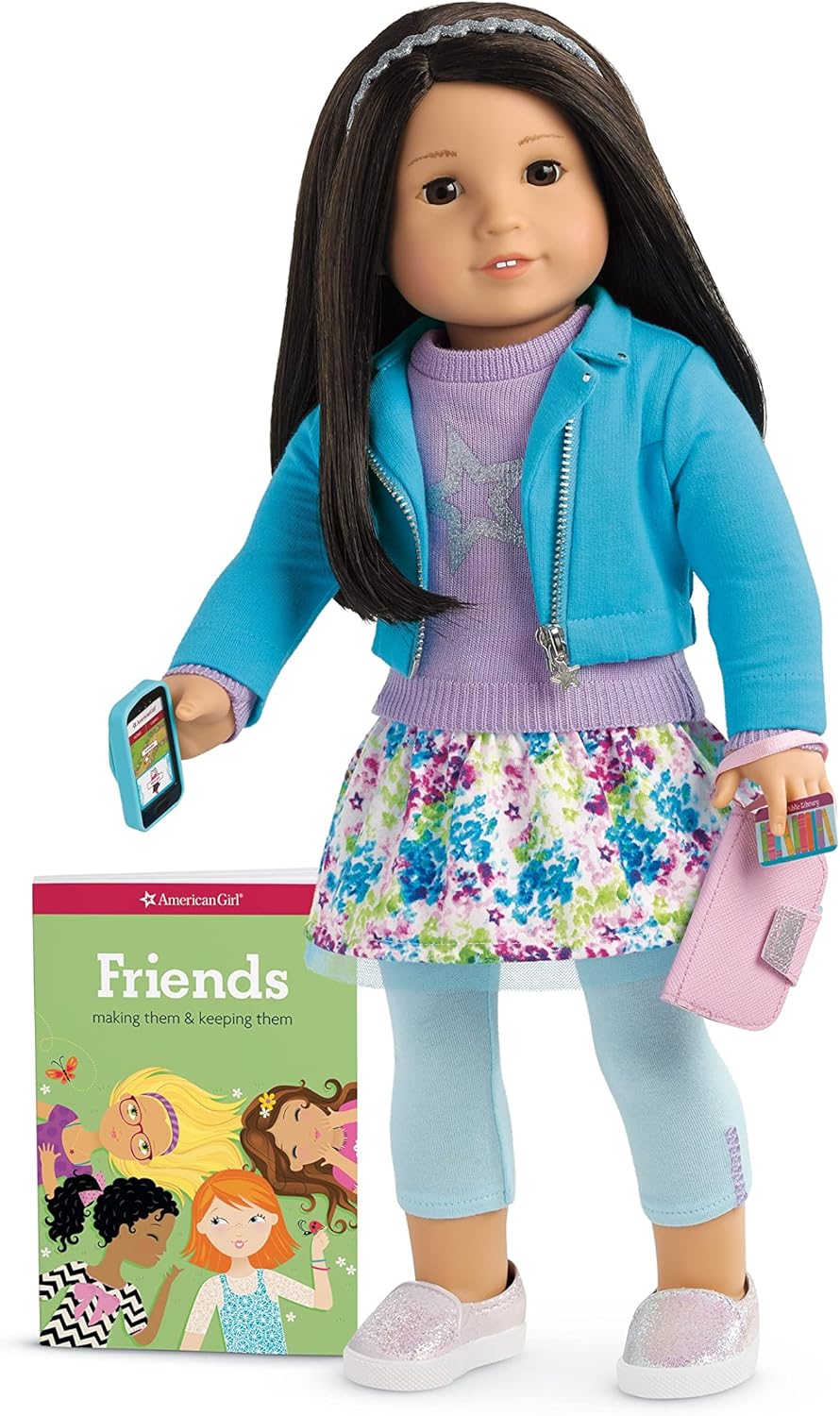 18-inch Doll with Brown Eyes and Black Hair K512840