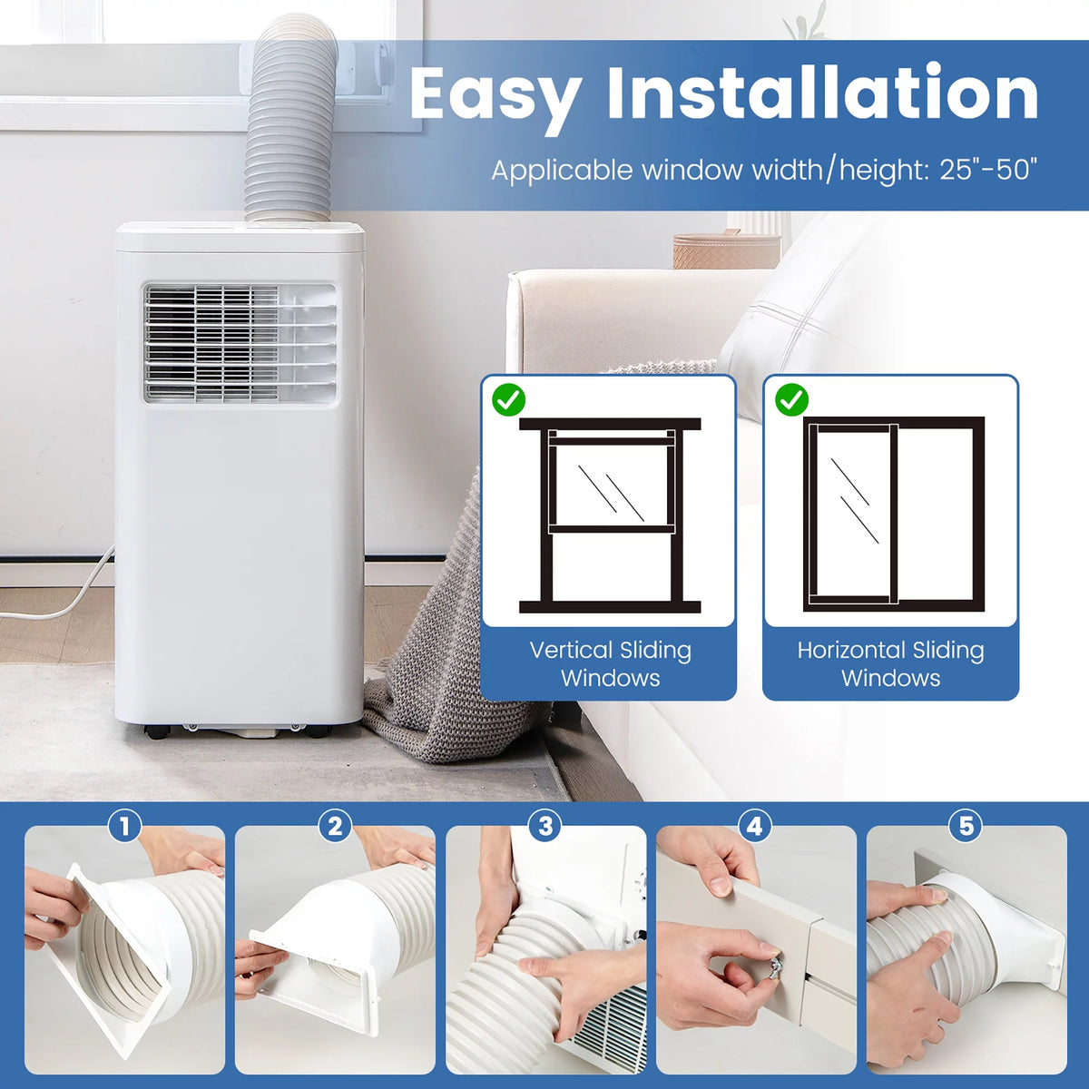 6000 BTU Portable Air Conditioner 3-in-1 O454398