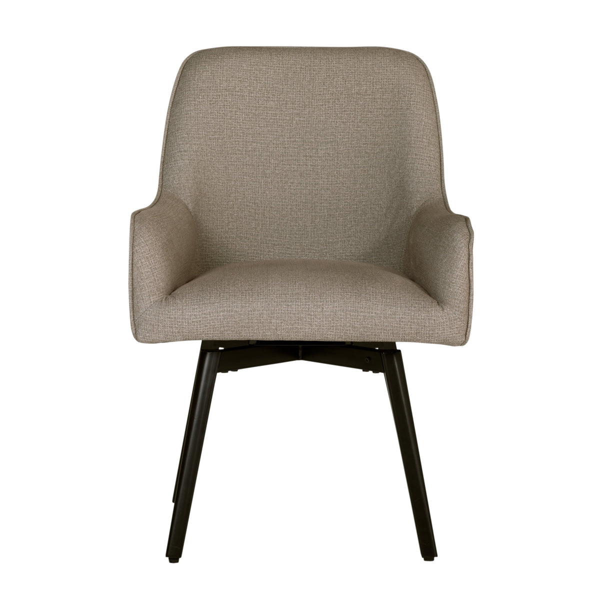 Black Camel Fabric Swivel Chair with Arms G84163