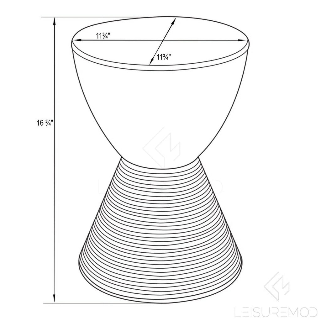 Green Plastic Round End Table Set of 2 P9273