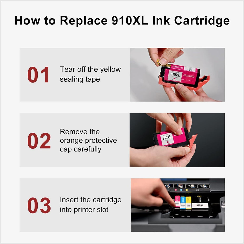 Remanufactured Ink Cartridge 4-Pack for HP 910XL Officejet Pro O383670