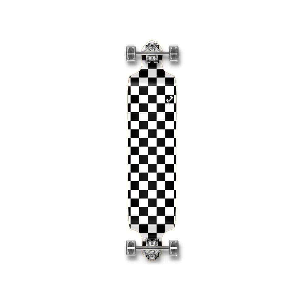 Checker White Drop Down Longboard Complete S234