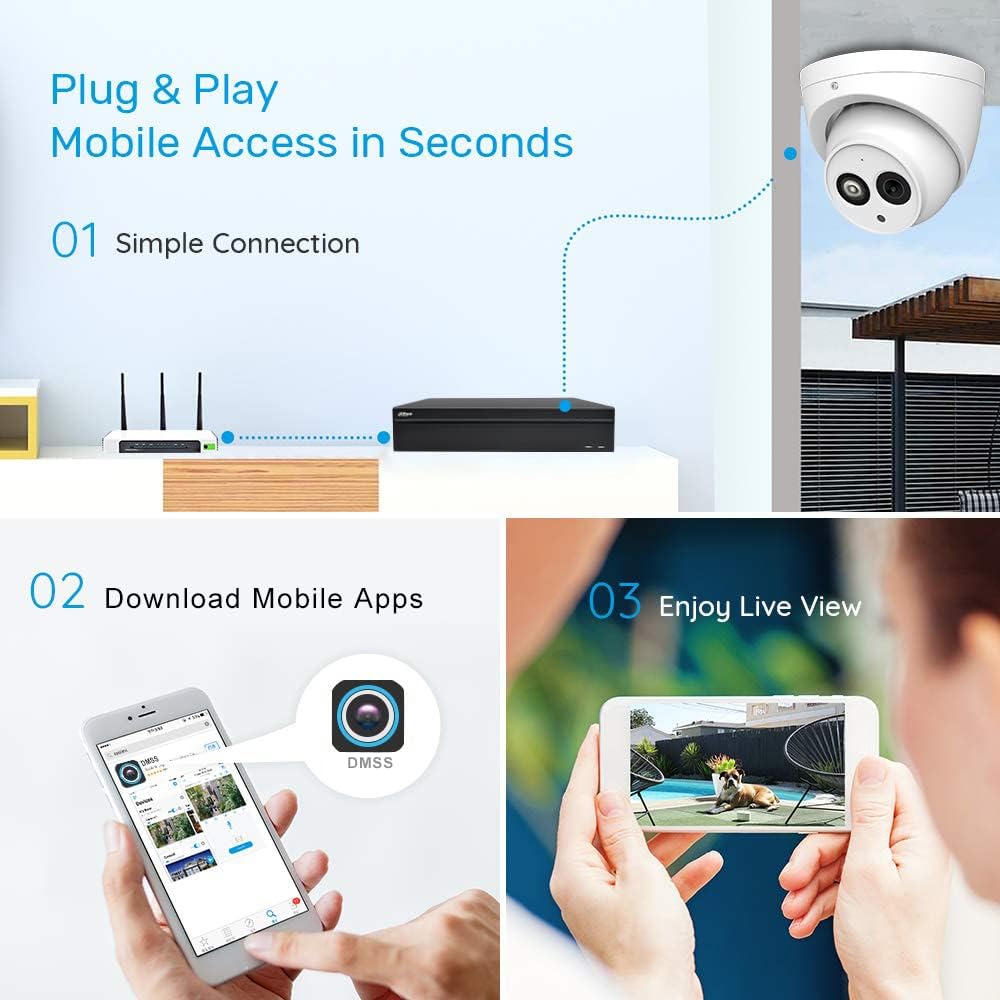 6MP PoE IP Turret Camera with Built-in Mic B22419