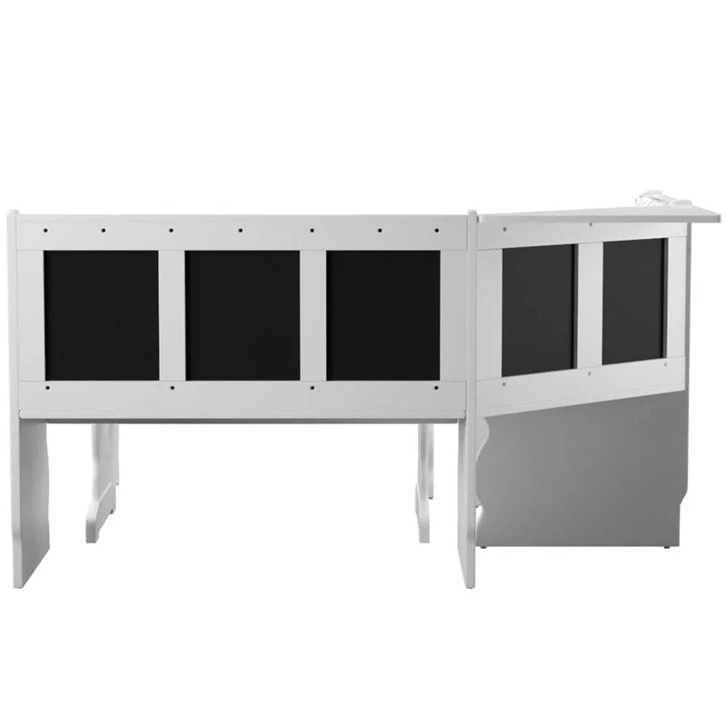 White Wood Corner Dining Set Z1882