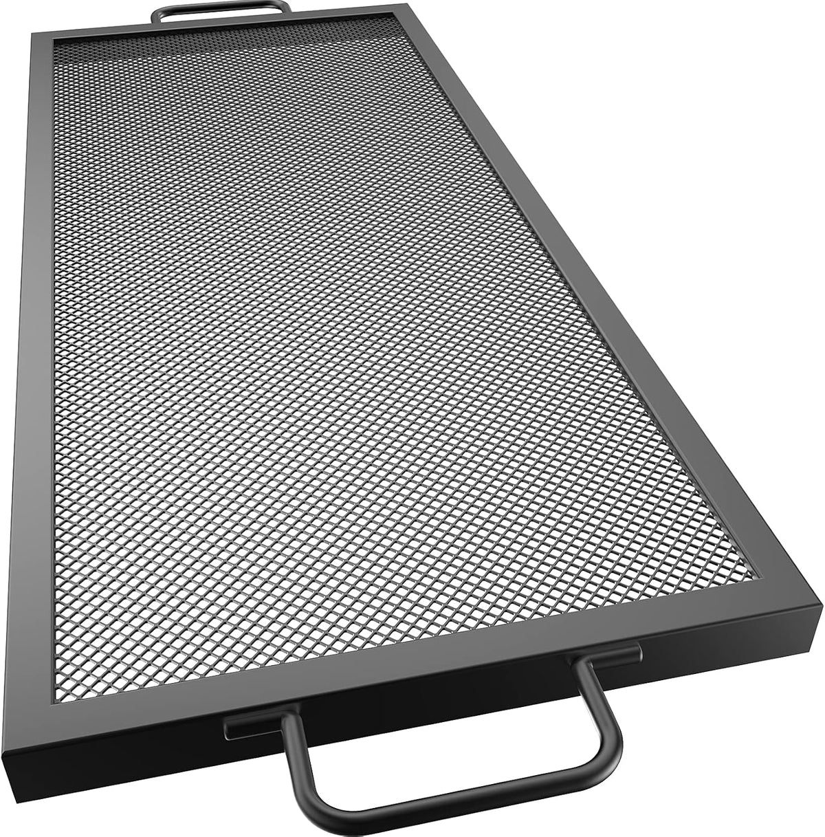 Black Steel Fire Pit Cooking Grate with Handles, Pack of 2 A428