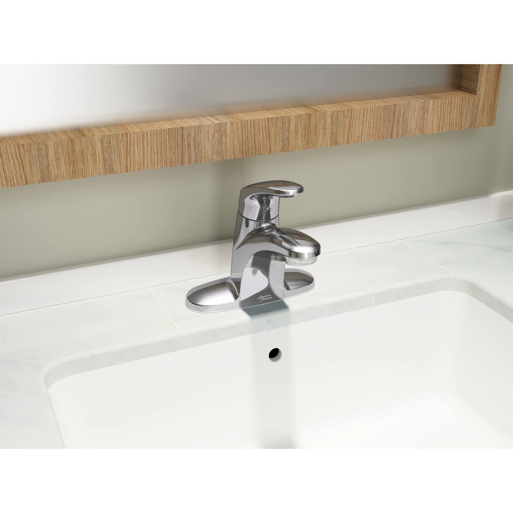 Polished Chrome Single-Handle Centerset Bathroom Faucet J6965