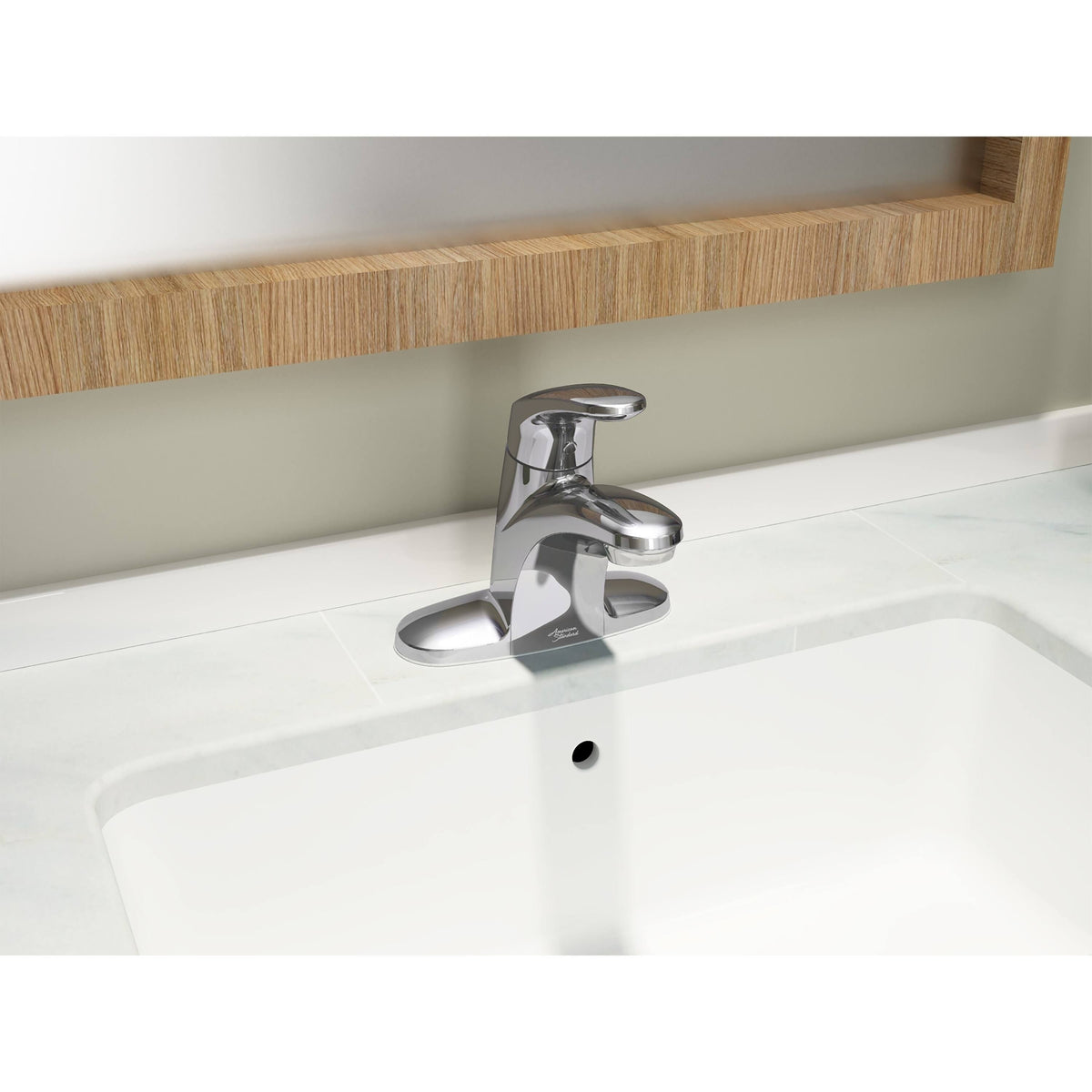 Polished Chrome Single-Handle Centerset Bathroom Faucet J6965