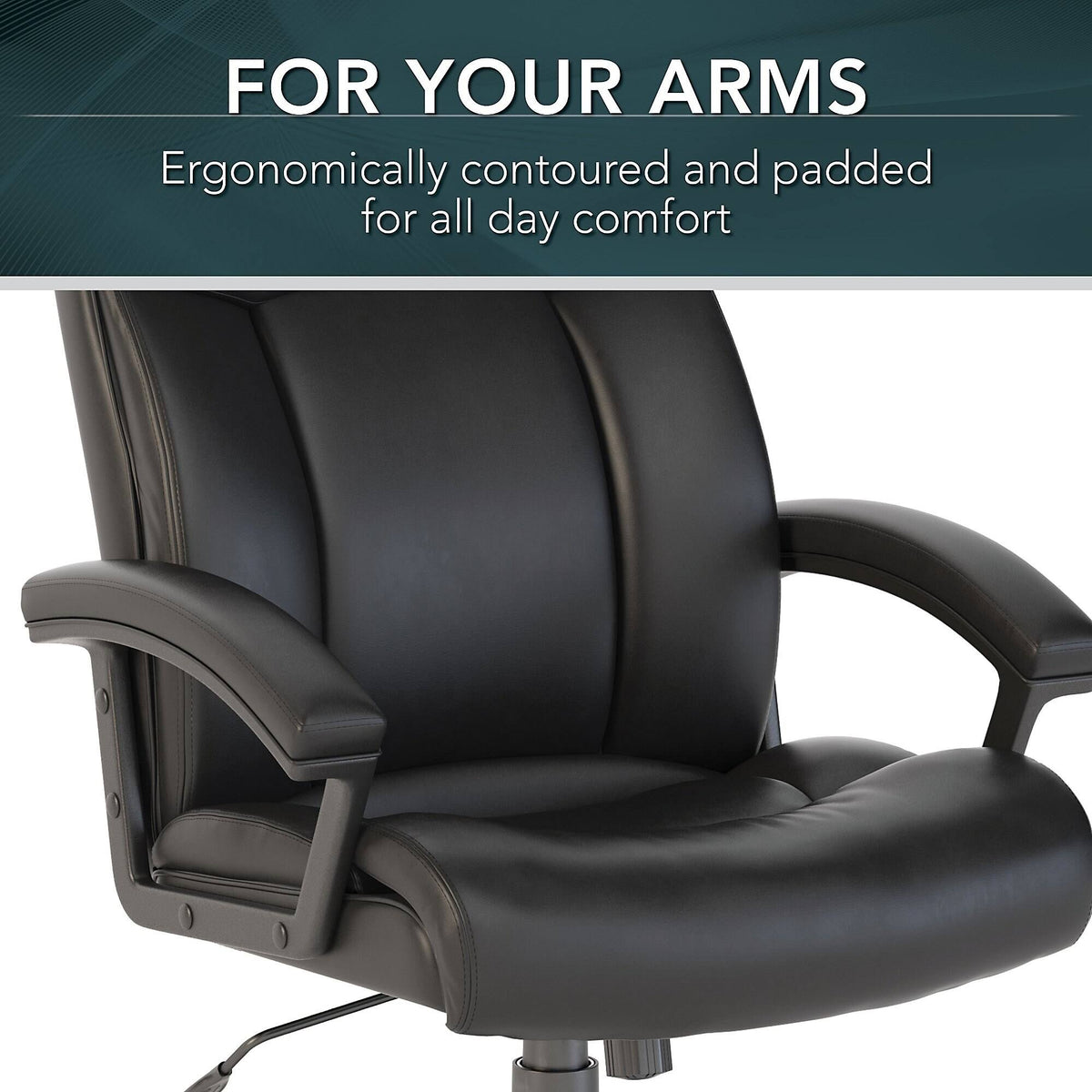 Black Bonded Leather Ergonomic Executive Chair V351