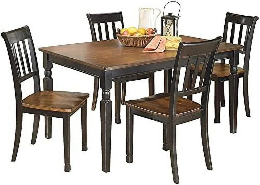 Solid Two-Toned Rectangular Dining Table W4553