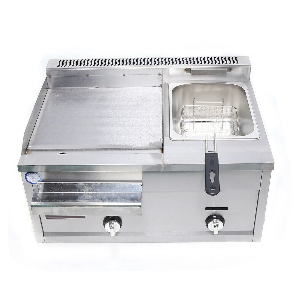 Multi-function Deep Fryer Stainless Steel with Portable Griddle U2896
