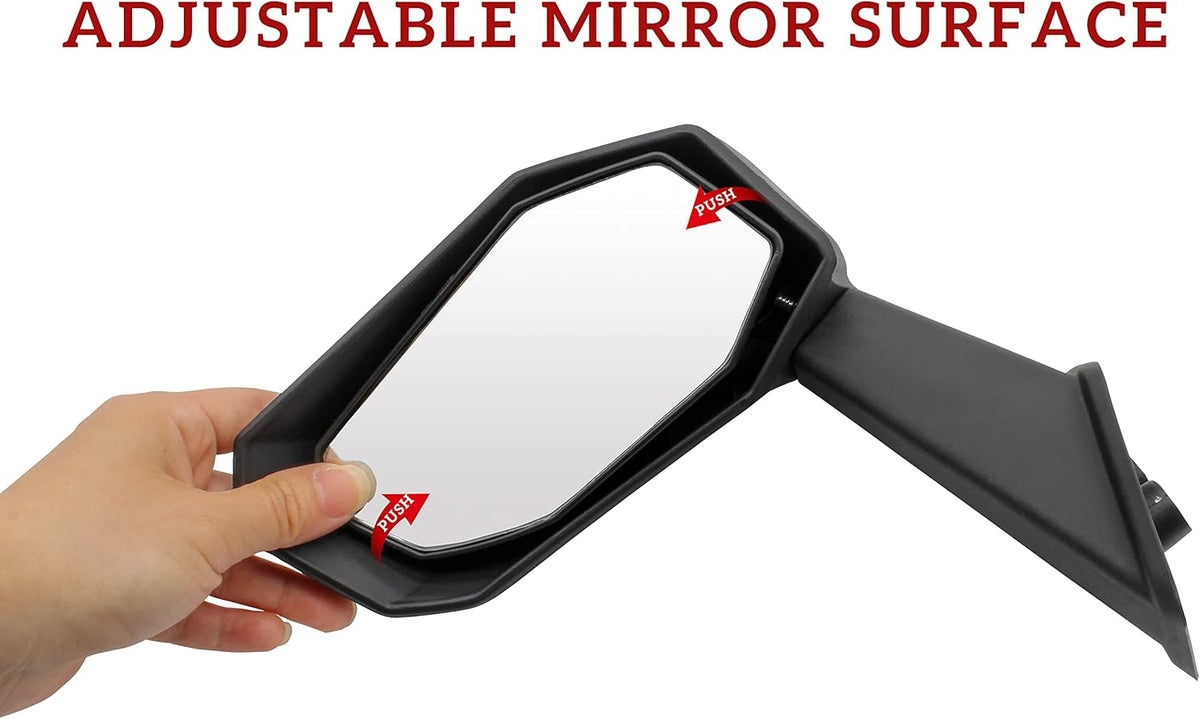 Folding Front Door Rear View Side Mirrors for Can-Am Maverick X3 / X3 MAX 2017-2021, 2PCS N393