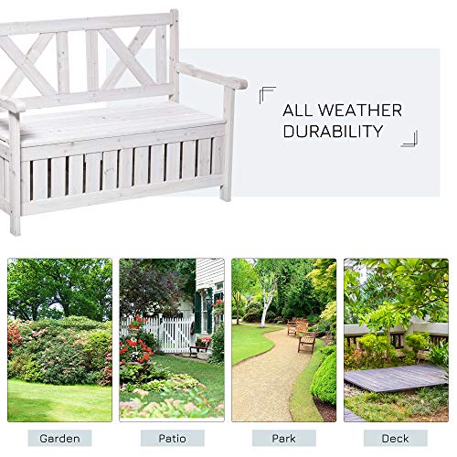 Wooden Storage Bench with Storage Box P4389