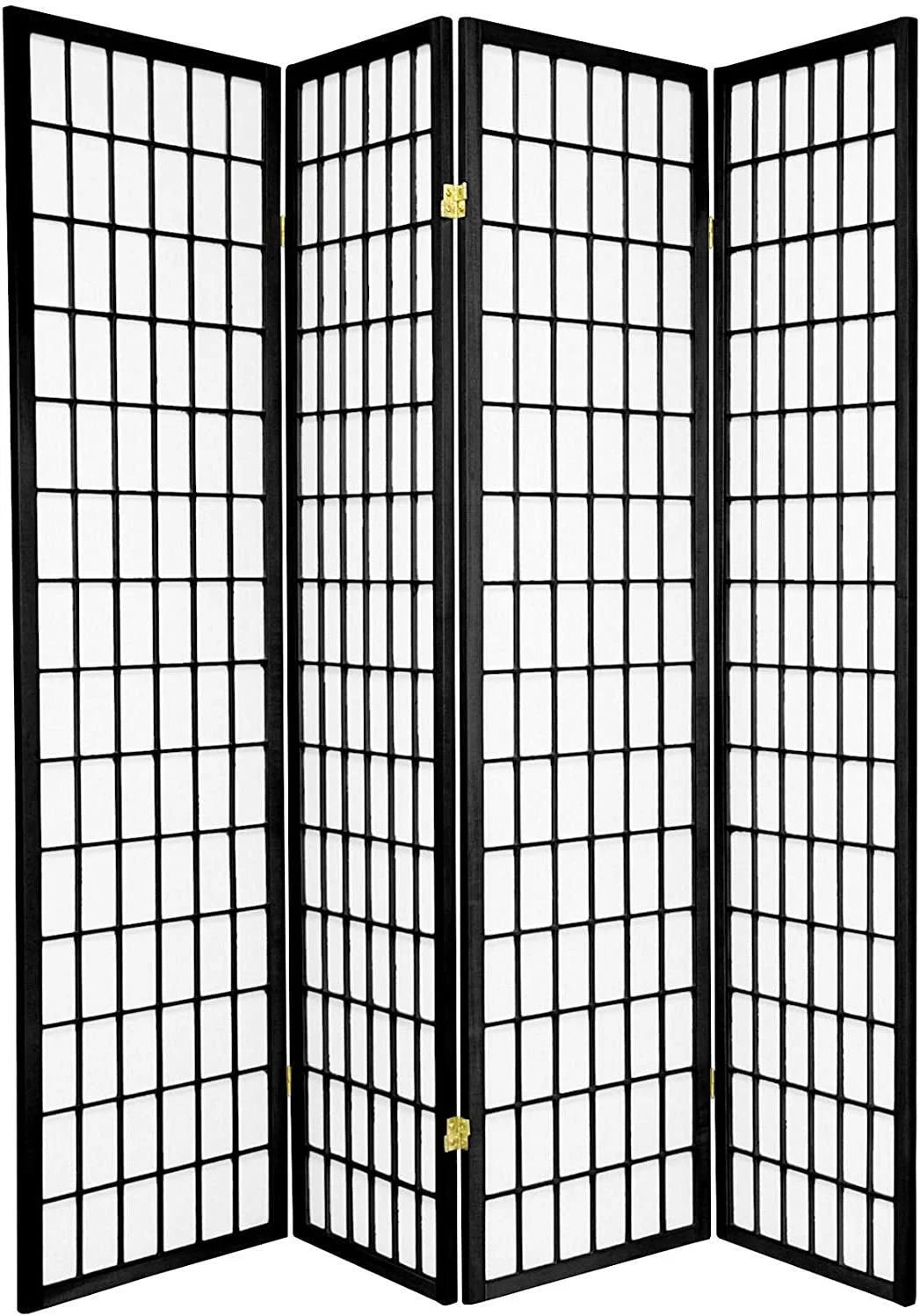 4 Panels Wood Shoji Room Divider Screen G97157