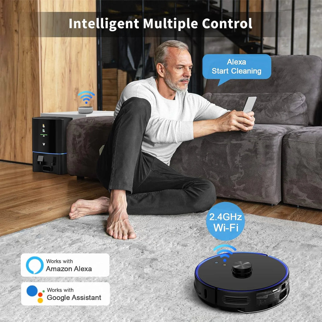 Robot Vacuum Cleaner Self-Emptying 2700Pa 3 in 1 Smart Mapping J229786