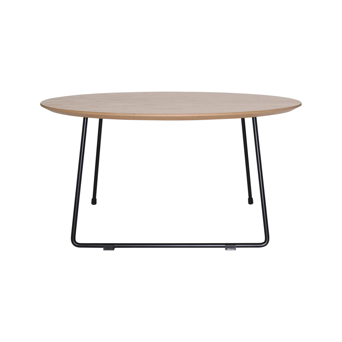 Mid Century Modern Round Coffee Table with Wood Top N950