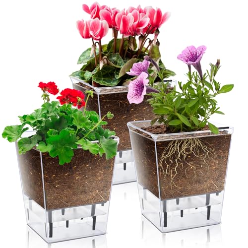 3 Pack 2.7 Inch Self Watering Planter Pot E9629