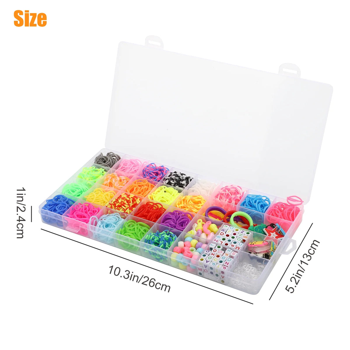 2069pcs Loom Bands Kit 28 Colors Rubber Bands Bracelets Making Kit with Accessory D155625