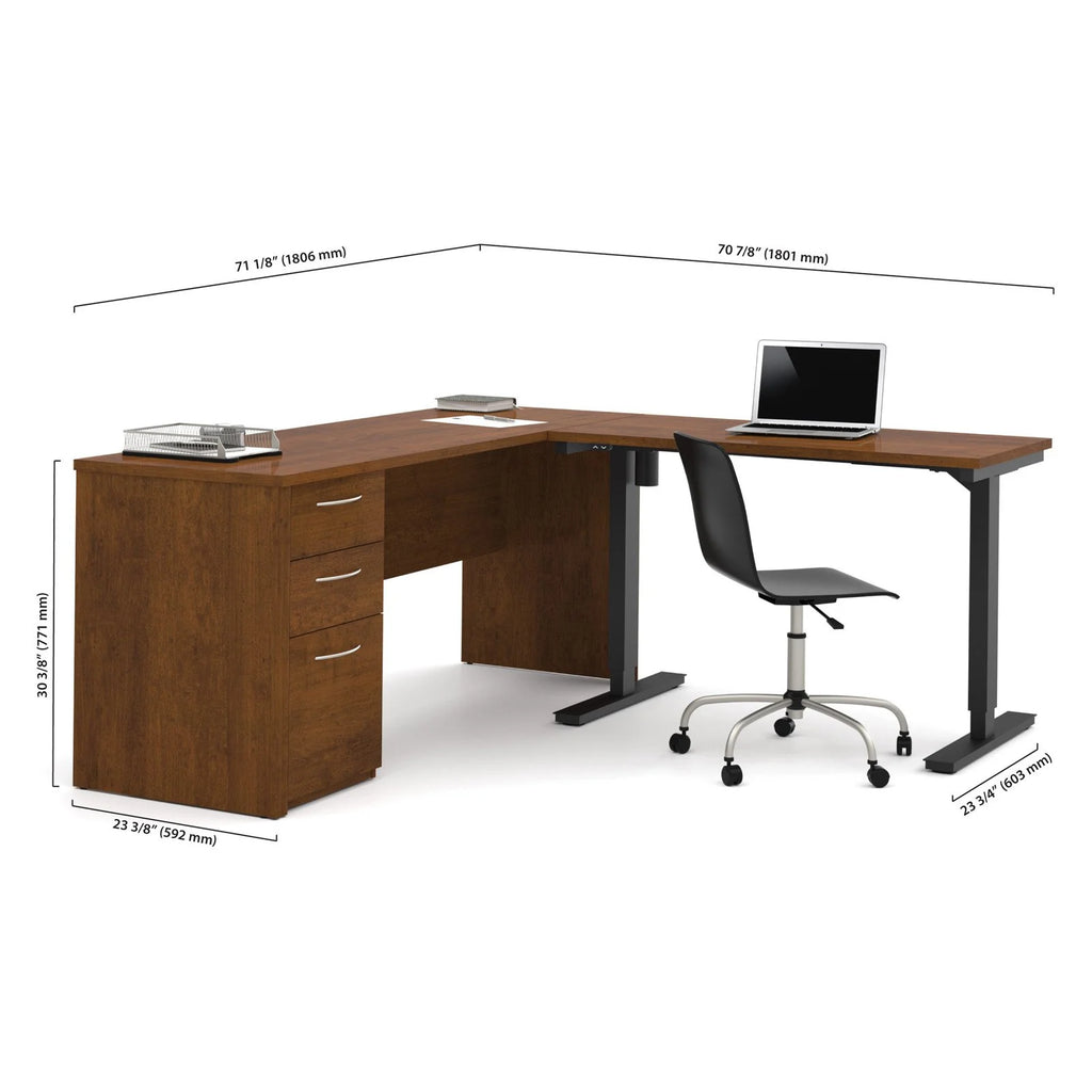 Height Adjustable L-Shaped Computer Desk E92384