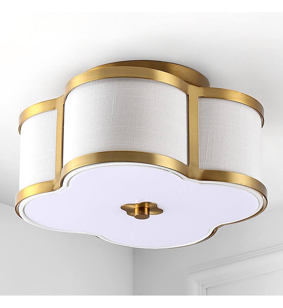 13 in. Brass Gold Metal Flush Mount B332