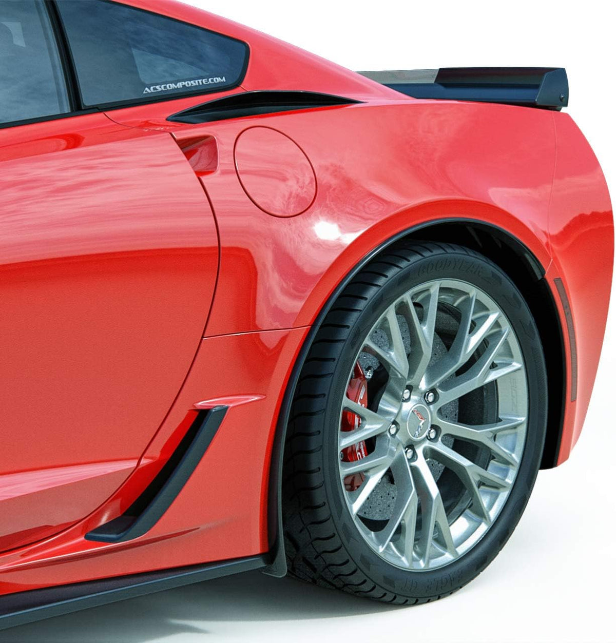 Painted Carbon Flash Black Rear Quarter Extensions W66445